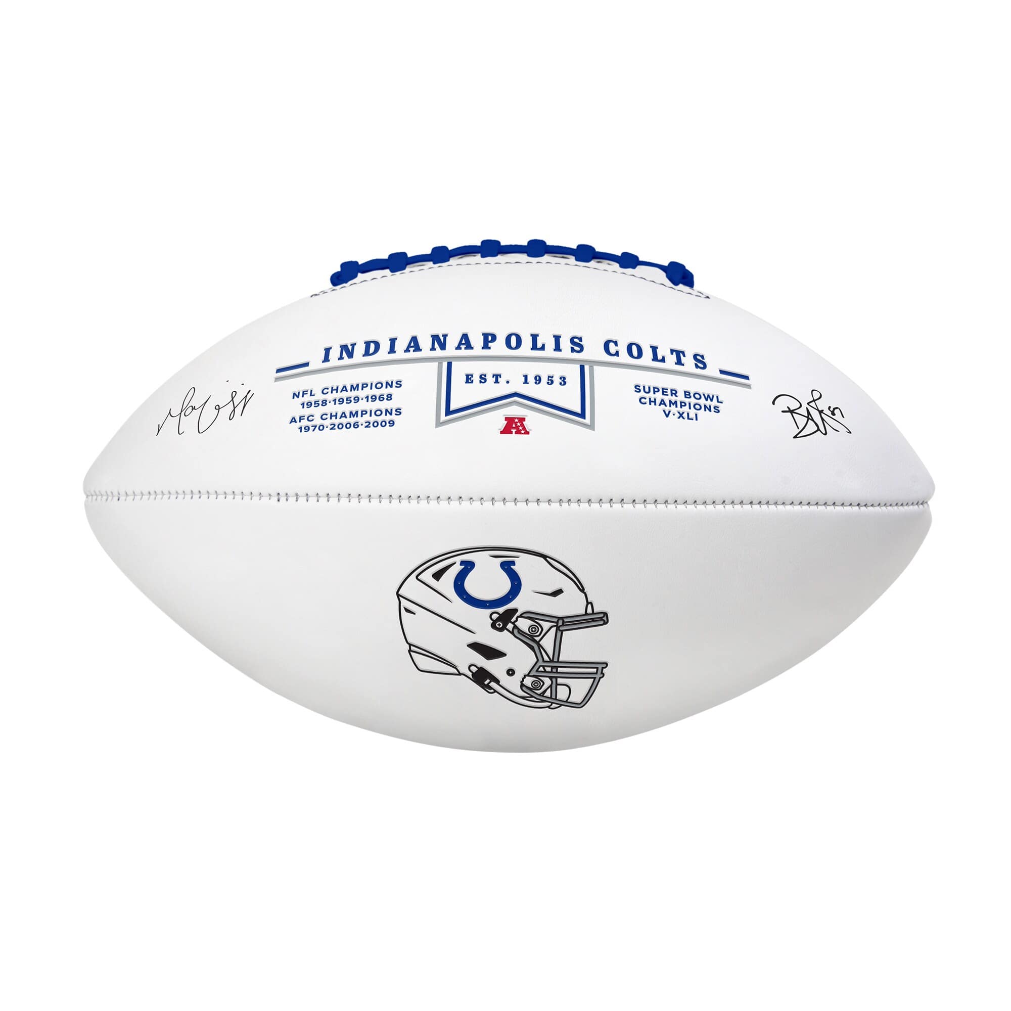 Logo Brands - Indianapolis Colts Legends Signature Football - Royal