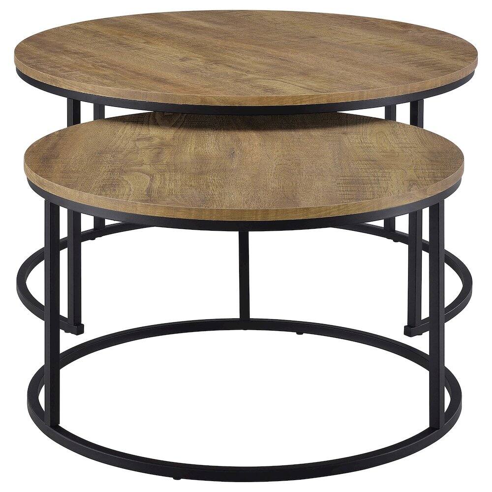 Left. Coaster Co. of America - Lainey 2-piece Round Nesting Coffee Table Mango - Mango.