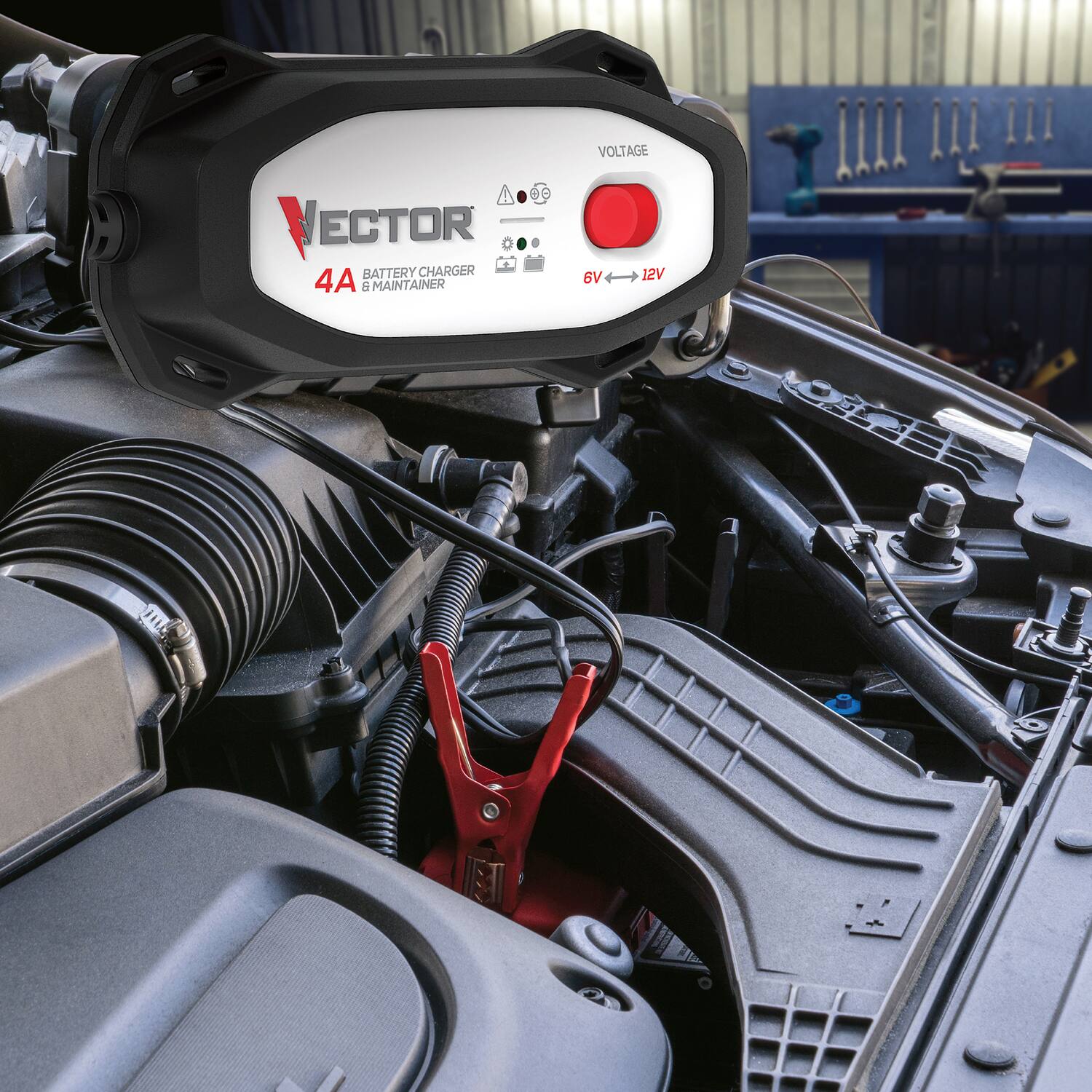 VECTOR BATTERY CHARGER 4A & MAINTAINER 6V 12V