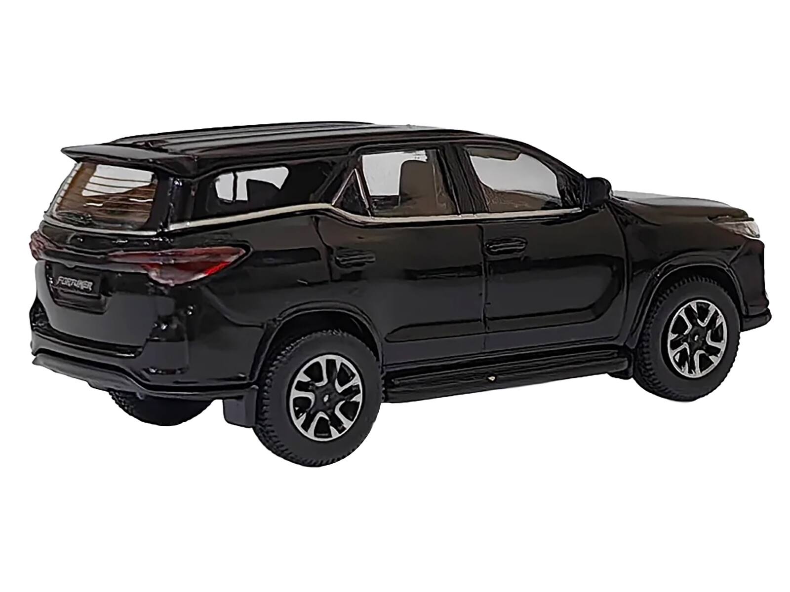 Back. Paragon - 2023 Toyota Fortuner Attitude Black 1/64 Diecast Model Car by Paragon Models - Black.