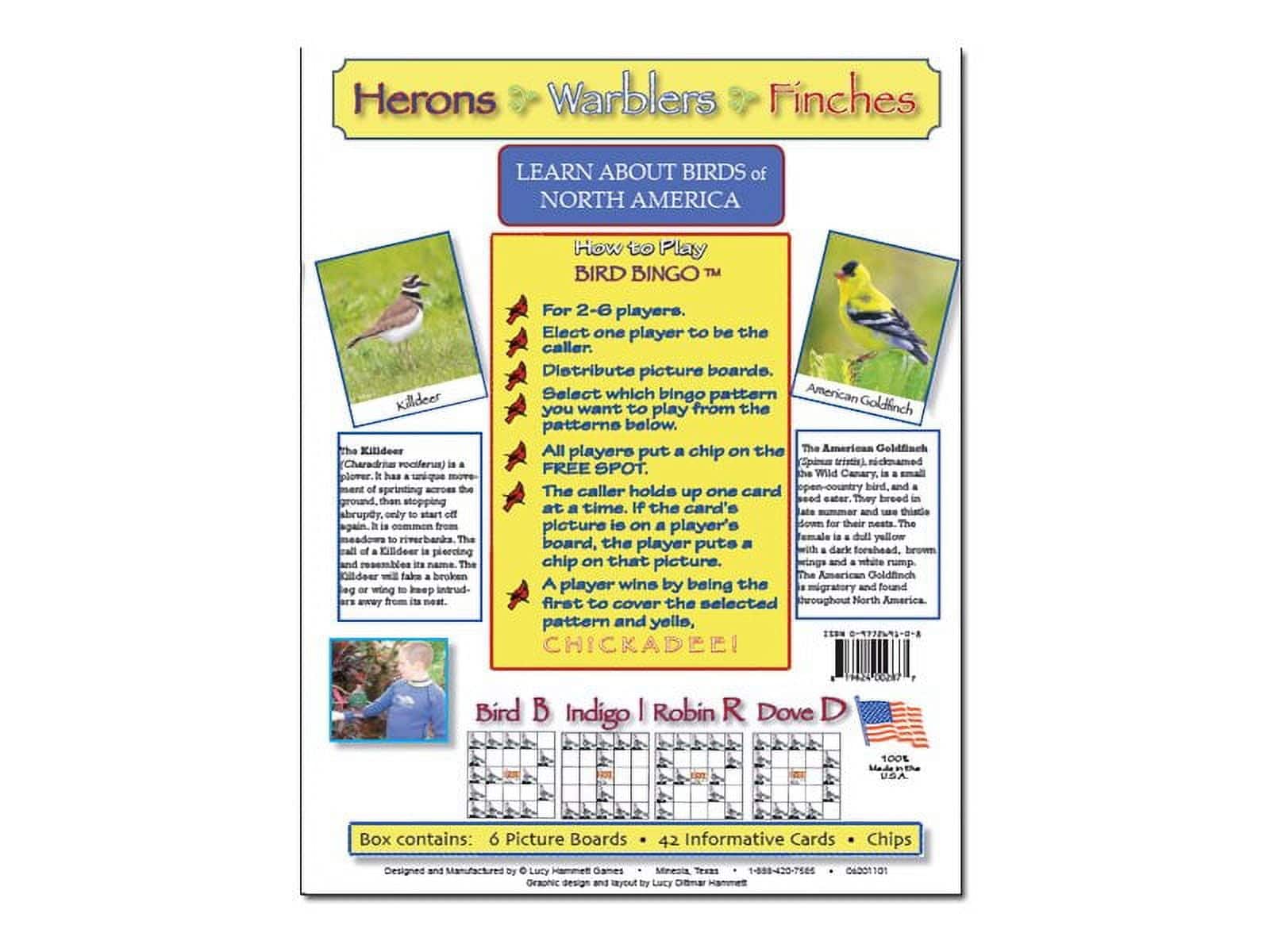 Lucy Hammett Games - Lucy Hammett Bird Bingo Game Wild Birds for All Ages