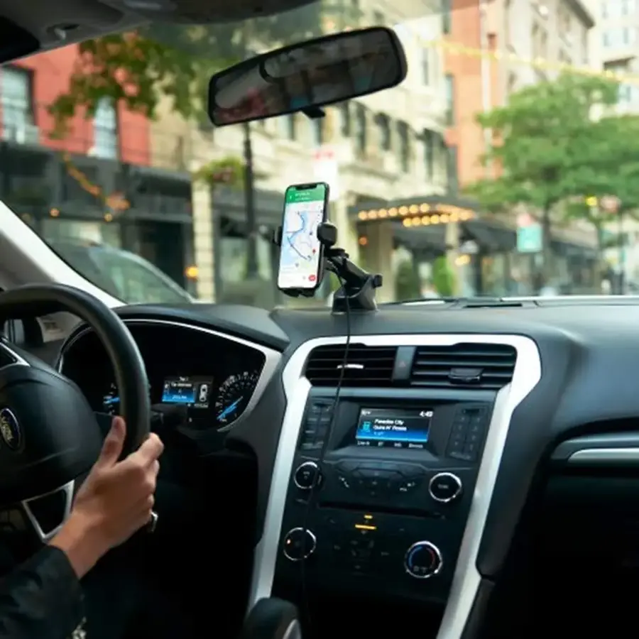 Alt View 13. iOttie - Easy One Touch 2 Wireless Fast Charge Universal Dash/Windshield Mount for Mobile Phones - Black.