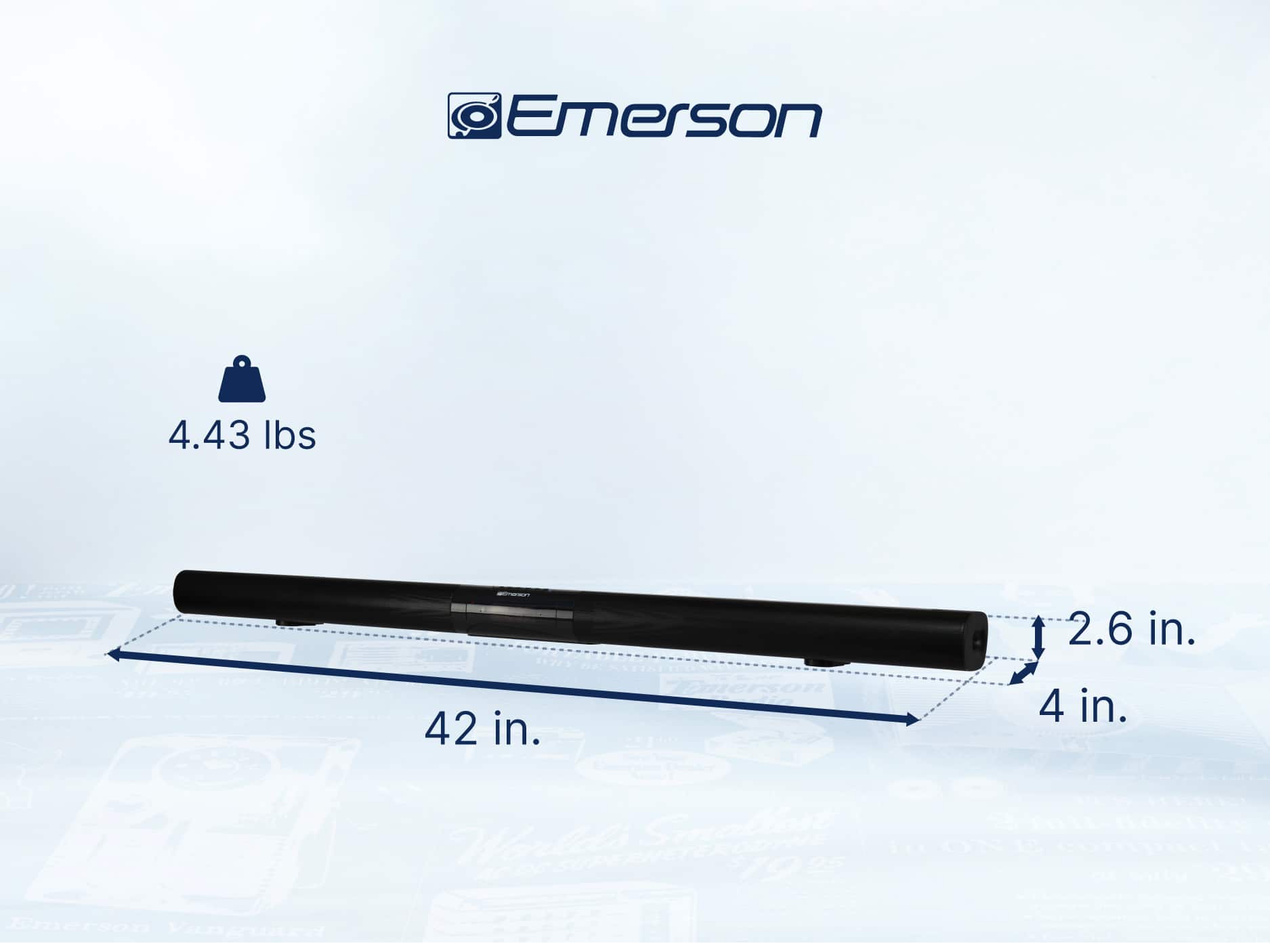 Emerson 42 Inch Bluetooth Soundbar with Built In Subwoofer (EHS