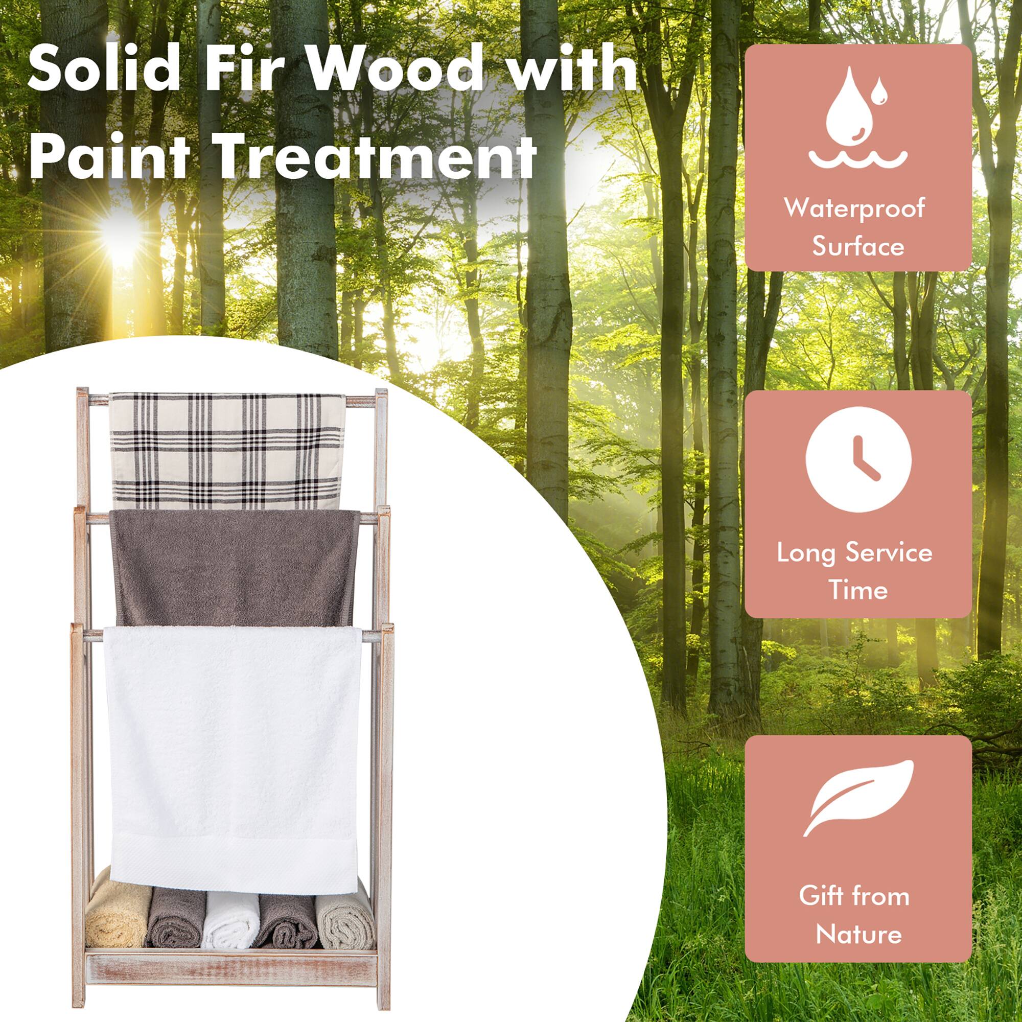 Solid Fir Wood with Paint Treatment  
Waterproof Surface  
Long Service Time  
Gift from Nature