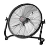 Front. VEVOR - Cordless Fan 16 in, Portable Quiet Personal Fan, 360 Degree Manual Pivoting Head, Stepless Speed Regulation Fan - Black.