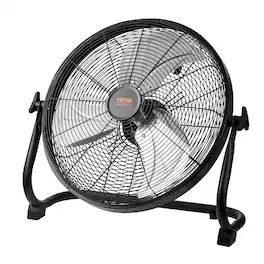 VEVOR - Cordless Fan 16 in, Portable Quiet Personal Fan, 360 Degree Manual Pivoting Head, Stepless Speed Regulation Fan - Black