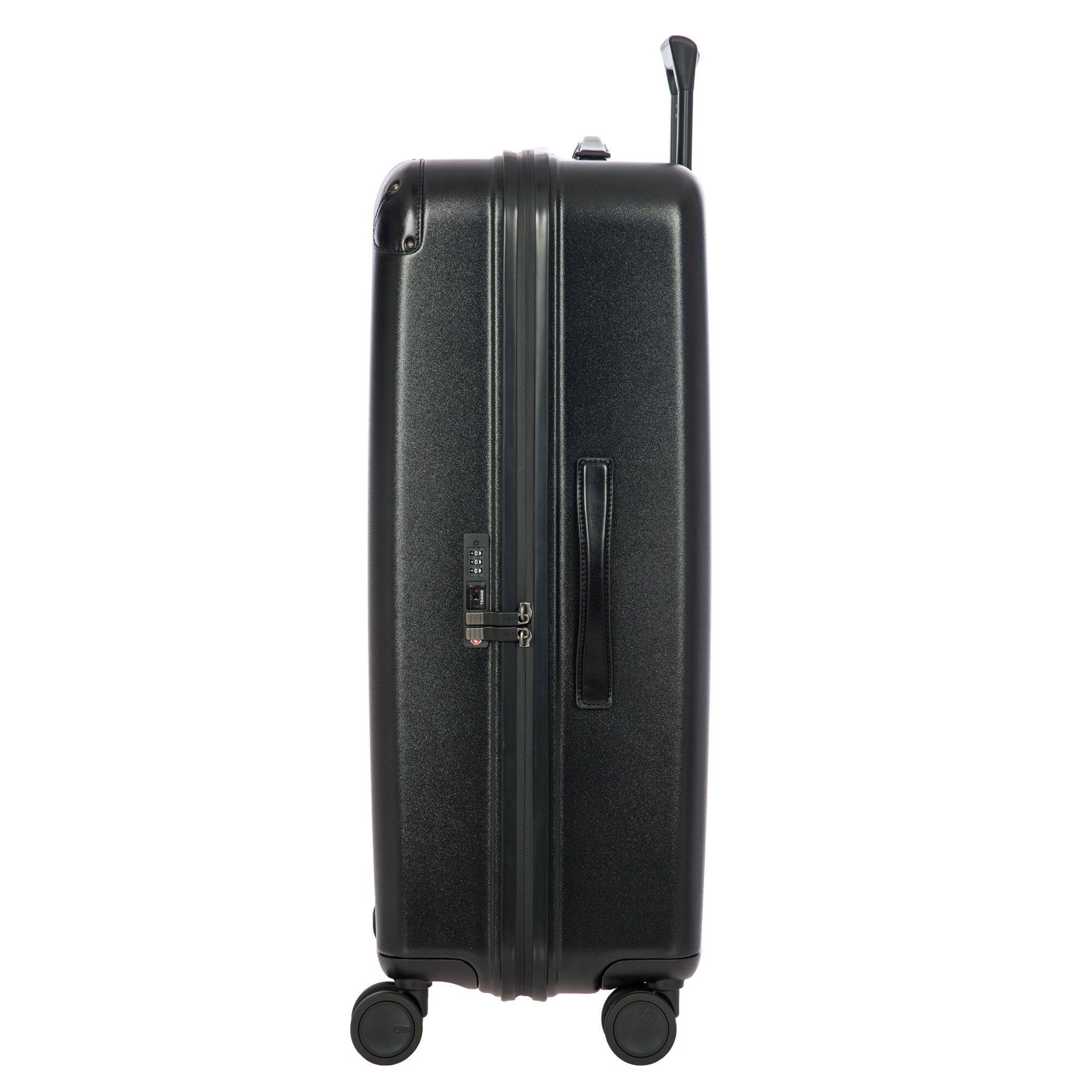 Back. Bric's - Amalfi Hardside 30" Checked Spinner Luggage - Black/Black.