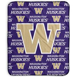 Pegasus - Washington Huskies 50" x 60" Repeat Wordmark Fleece Blanket - Multicolor