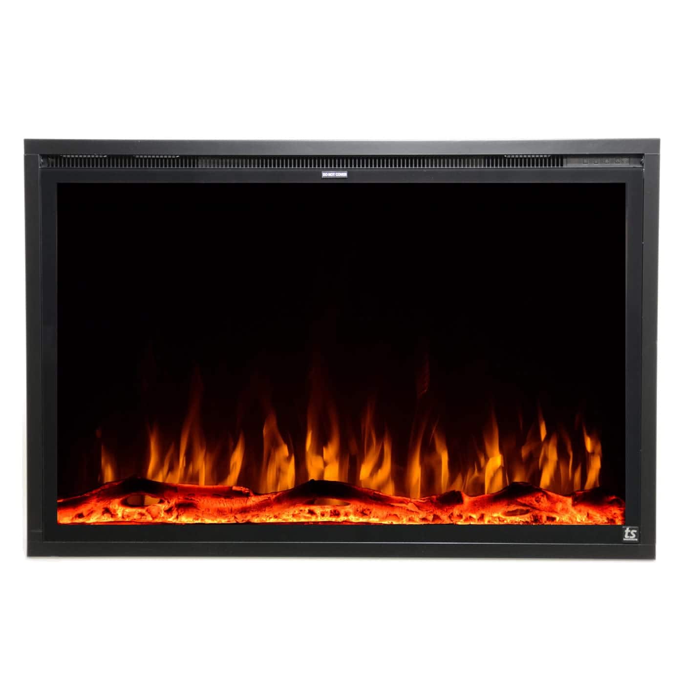 Touchstone Home Products - 40 in. Wall Mounted Recessed Sideline Elite Forte Smart Electric Fireplace 1500W - Black