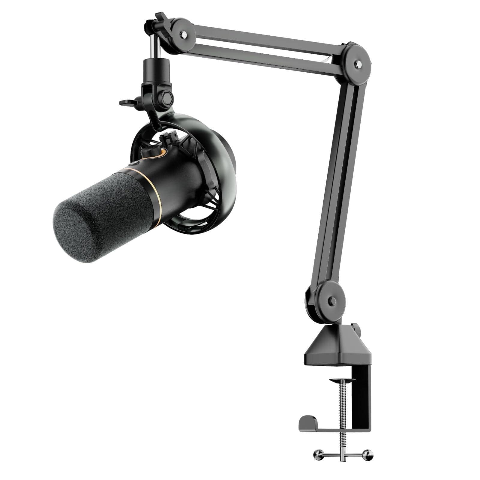 Fabibe - Pd200w Hybrid Wireless Podcast Microphone For Pc Xlr Usb Dynamic Mic Kit With Boom Arm Software Noise Cancellation