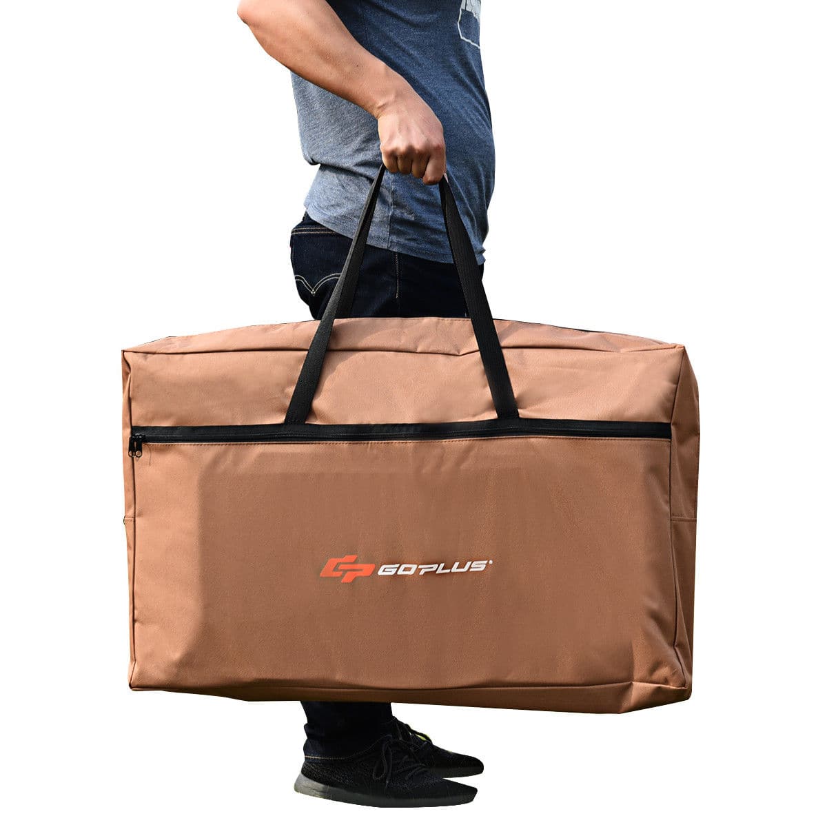 Alt View 15. Costway - Foldable Camping Table Outdoor BBQ Portable Grilling Stand w/Windscreen Bag - Silver.