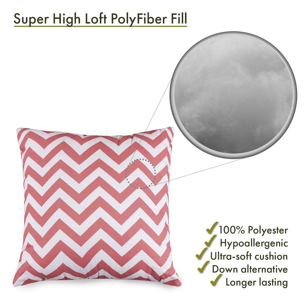 Super High Loft PolyFiber Fill

- 100% Polyester
- Hypoallergenic
- Ultra-soft cushion
- Down alternative
- Longer lasting