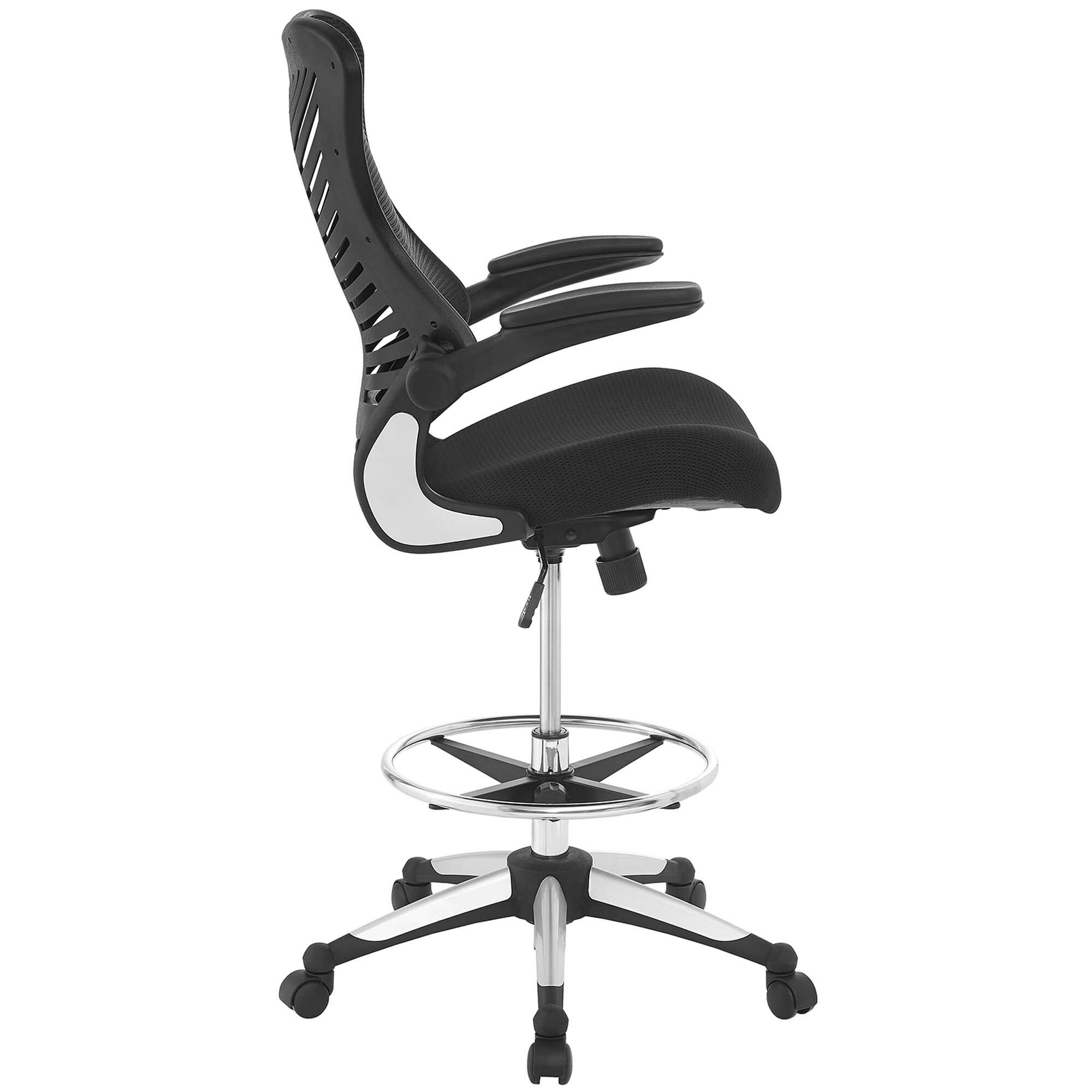 Back. Modway - Charge Drafting Chair by Modway - Black.