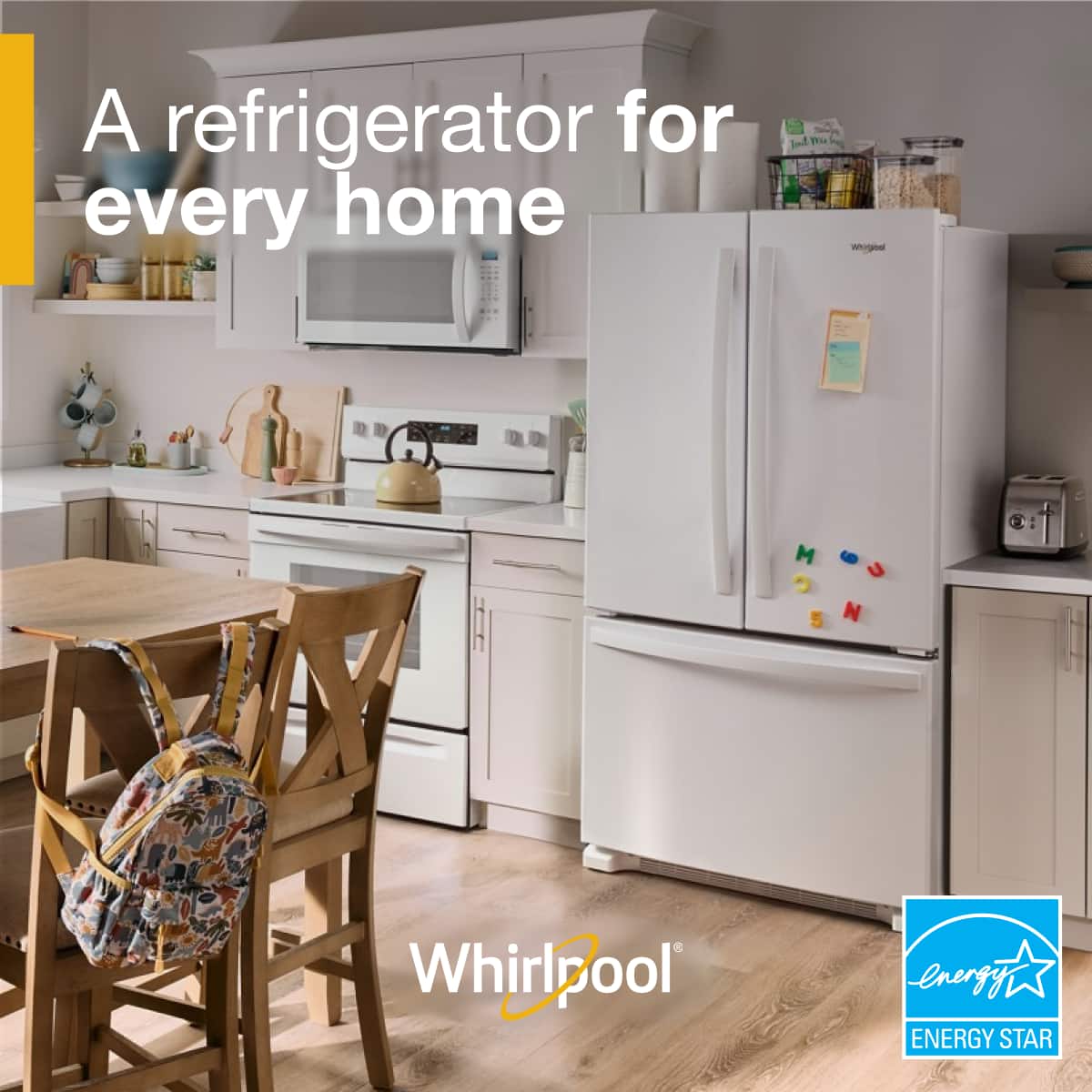 A refrigerator for every home
Whirlpool
Energy Star