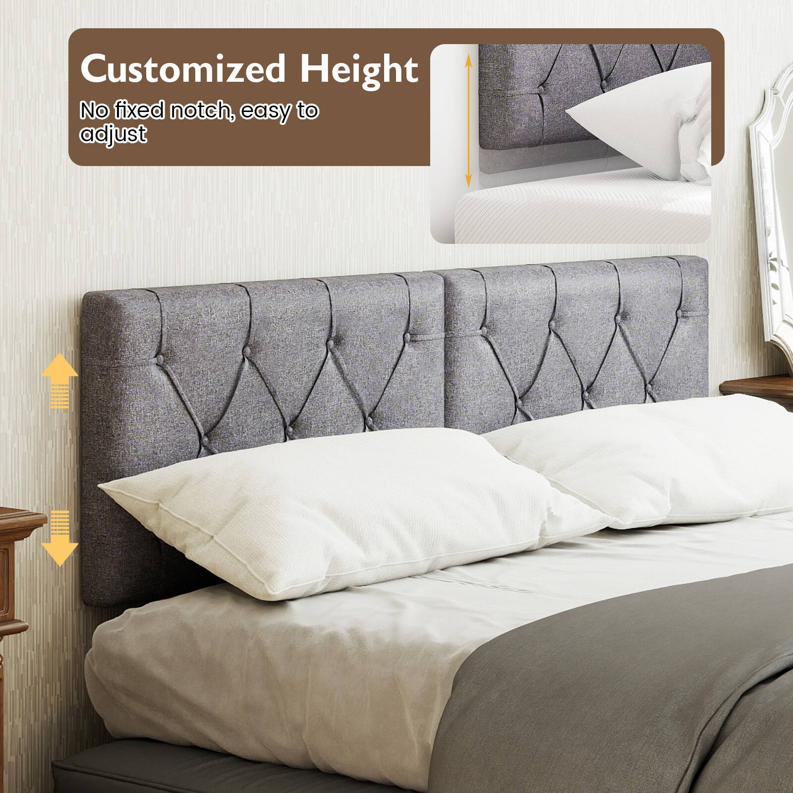 Customized Height  
No fixed notch, easy to adjust