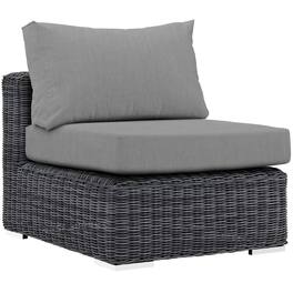 Summon Outdoor Patio Sunbrella® Armless by Modway - Canvas Gray