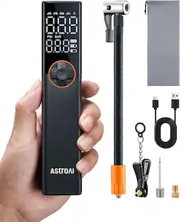 AstroAI - L8 Electric Bike Pump, 150 PSI Bicycle Tire Inflator, E-Bike Air Pump - Black