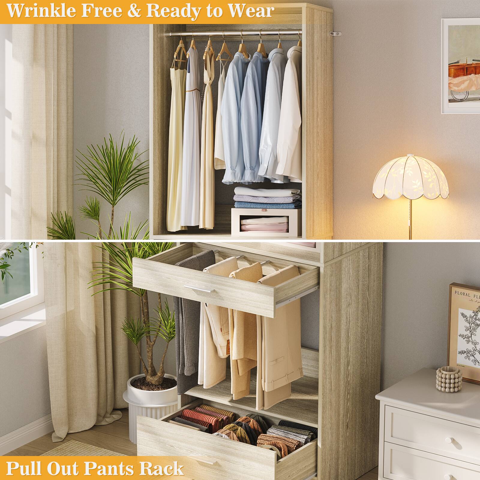 Wrinkle Free & Ready to Wear

Pull Out Pants Rack