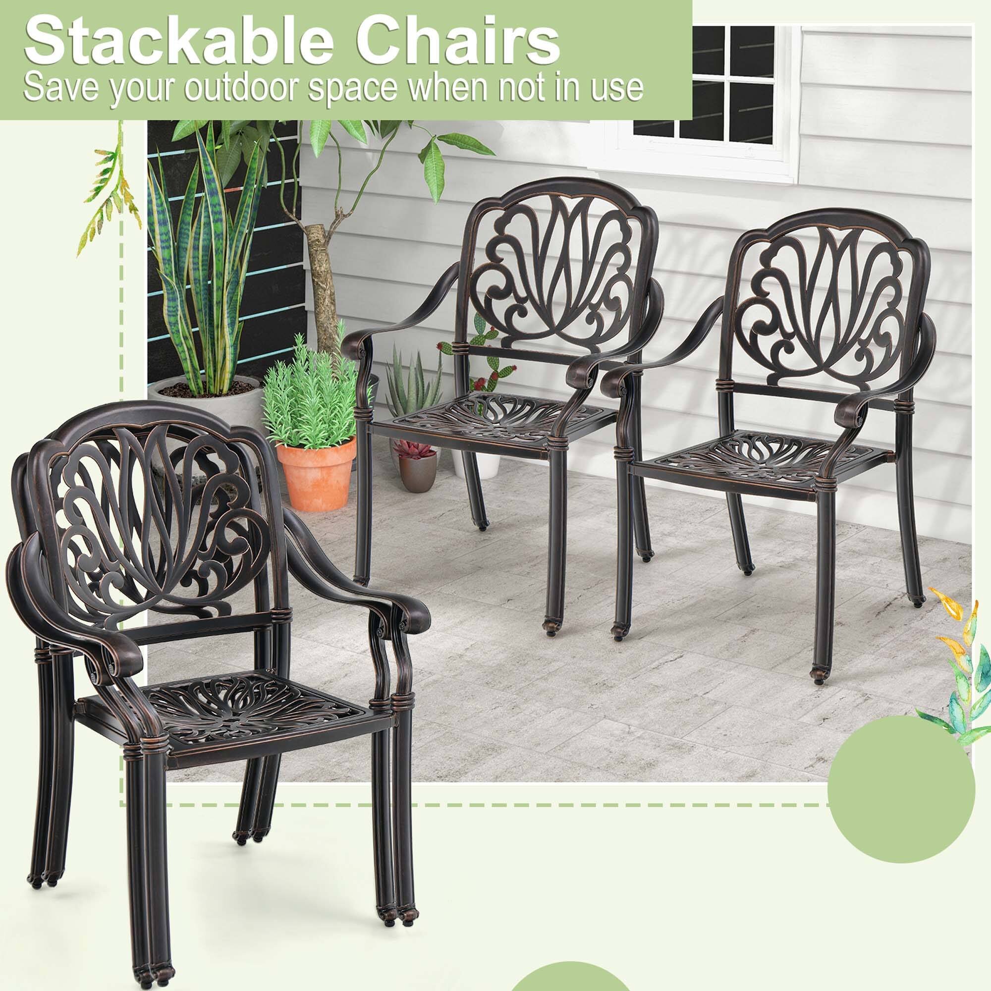 Stackable Chairs
Save your outdoor space when not in use