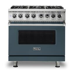 Viking - 36-Inch Dual Fuel Freestanding Range - Squall - Front_Zoom