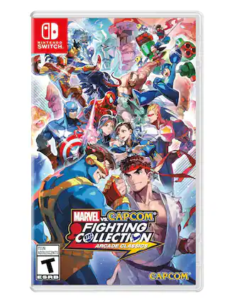 NINTENDO SWITCH MARVEL vs. CAPCOM FIGHTING COLLECTION ARCADE CLASSICS TEEN ADOLESCENTS T ESRB CAPCOM - E10+ (Everyone 10+)