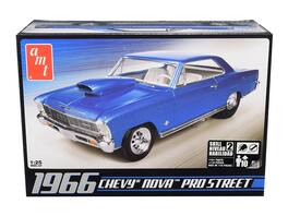 Skill 2 Model Kit 1966 Chevrolet Nova Pro Street 1/25 Scale Model by AMT - Blue