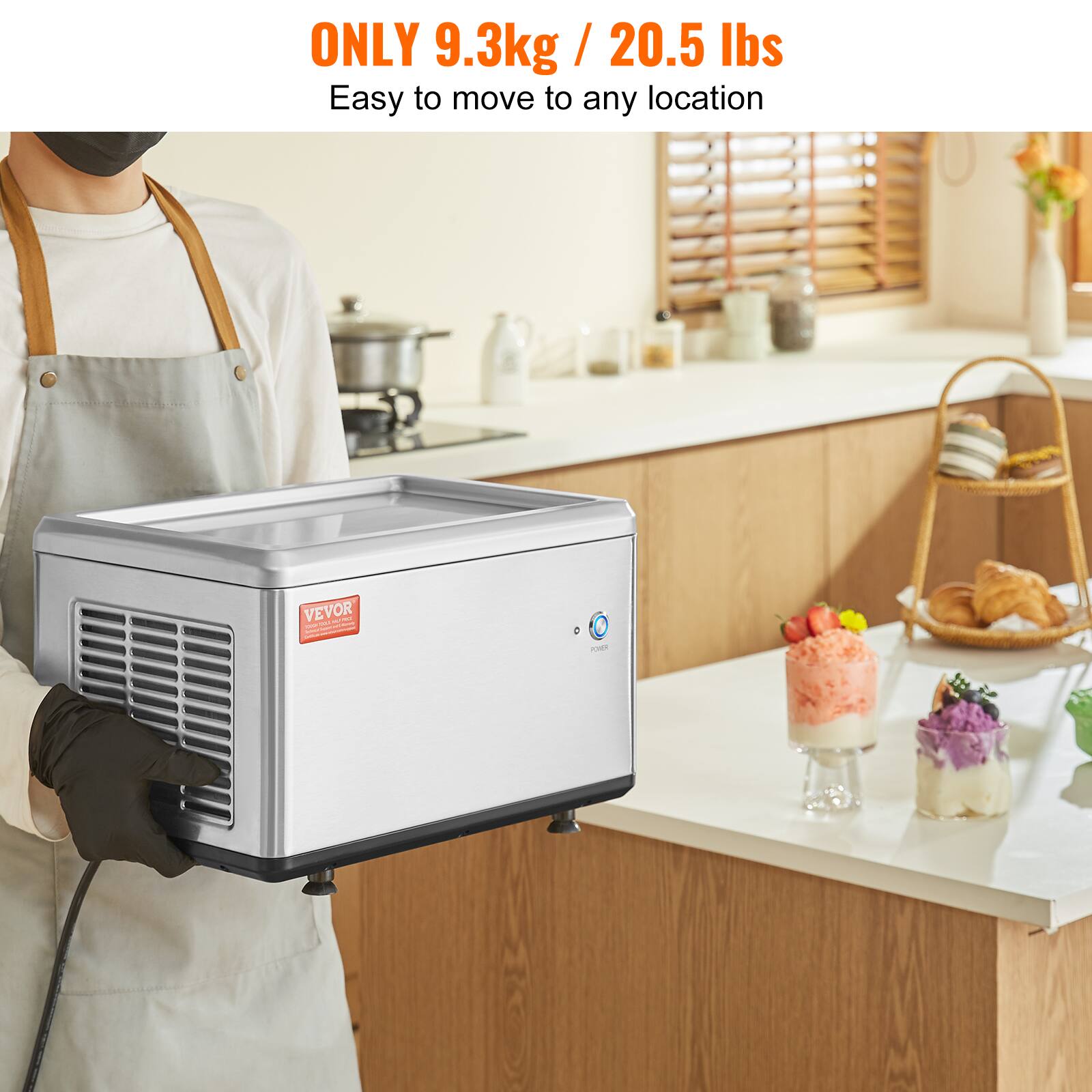 ONLY 9.3kg / 20.5 lbs  
Easy to move to any location