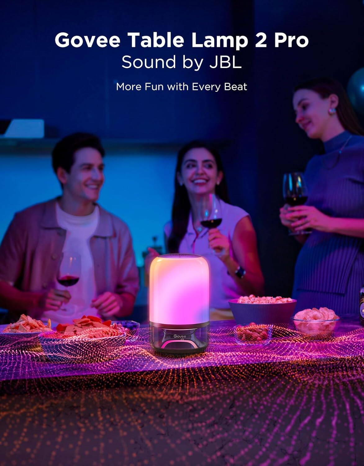 Govee Table Lamp 2 Pro  
Sound by JBL  
More Fun with Every Beat