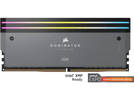 DOMINATOR TITANIUM
DDR5
Intel® XMP Ready
AMD EXPO MEMORY OVERCLOCKING PROFILE