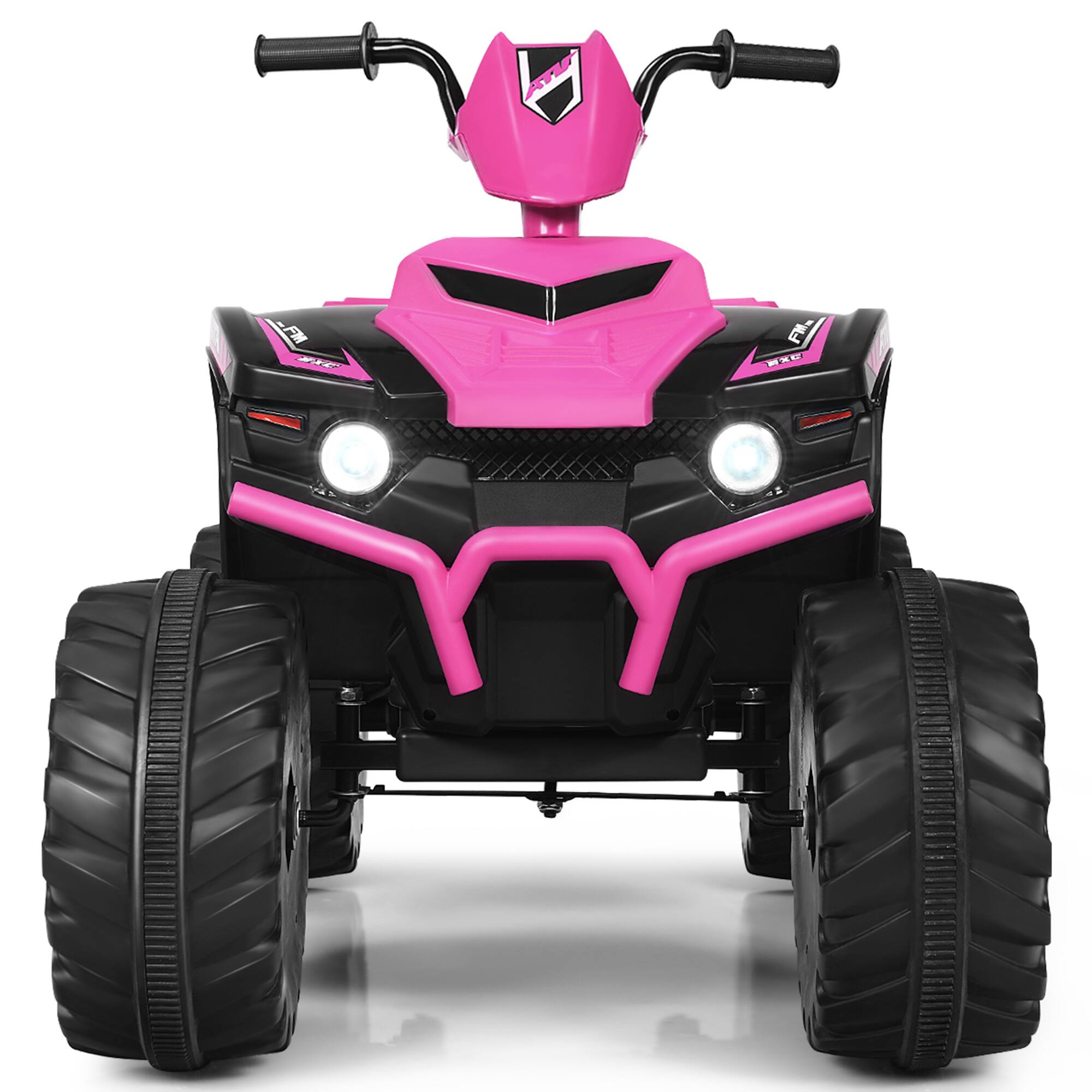 Alt View 3. Gymax - Gymax 12V Electric Kids Ride On Car ATV 4-Wheeler Quad w/ Music LED Light Pink - Pink.