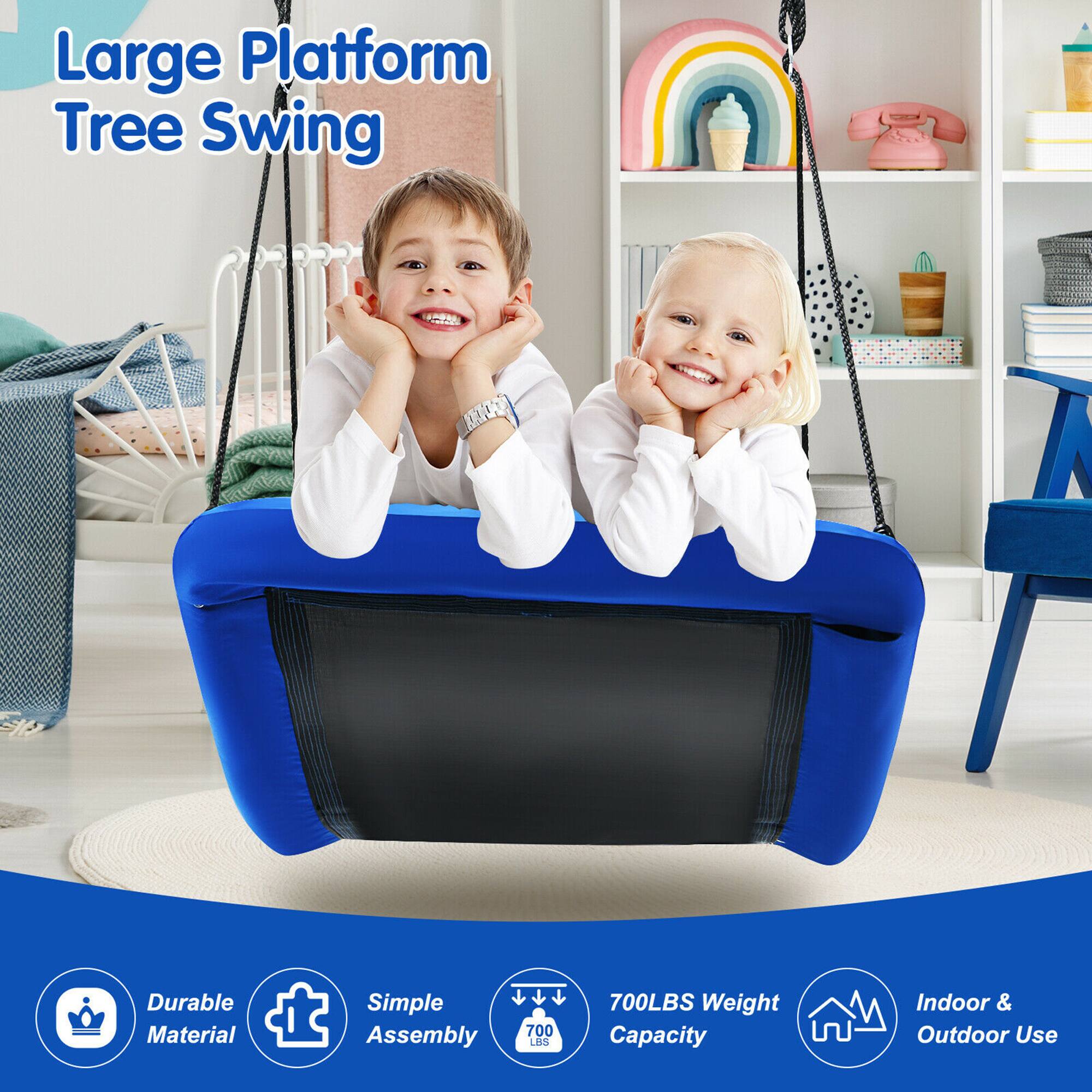 Large Platform Tree Swing

- Durable Material
- Simple Assembly
- 700LBS Weight Capacity
- Indoor & Outdoor Use