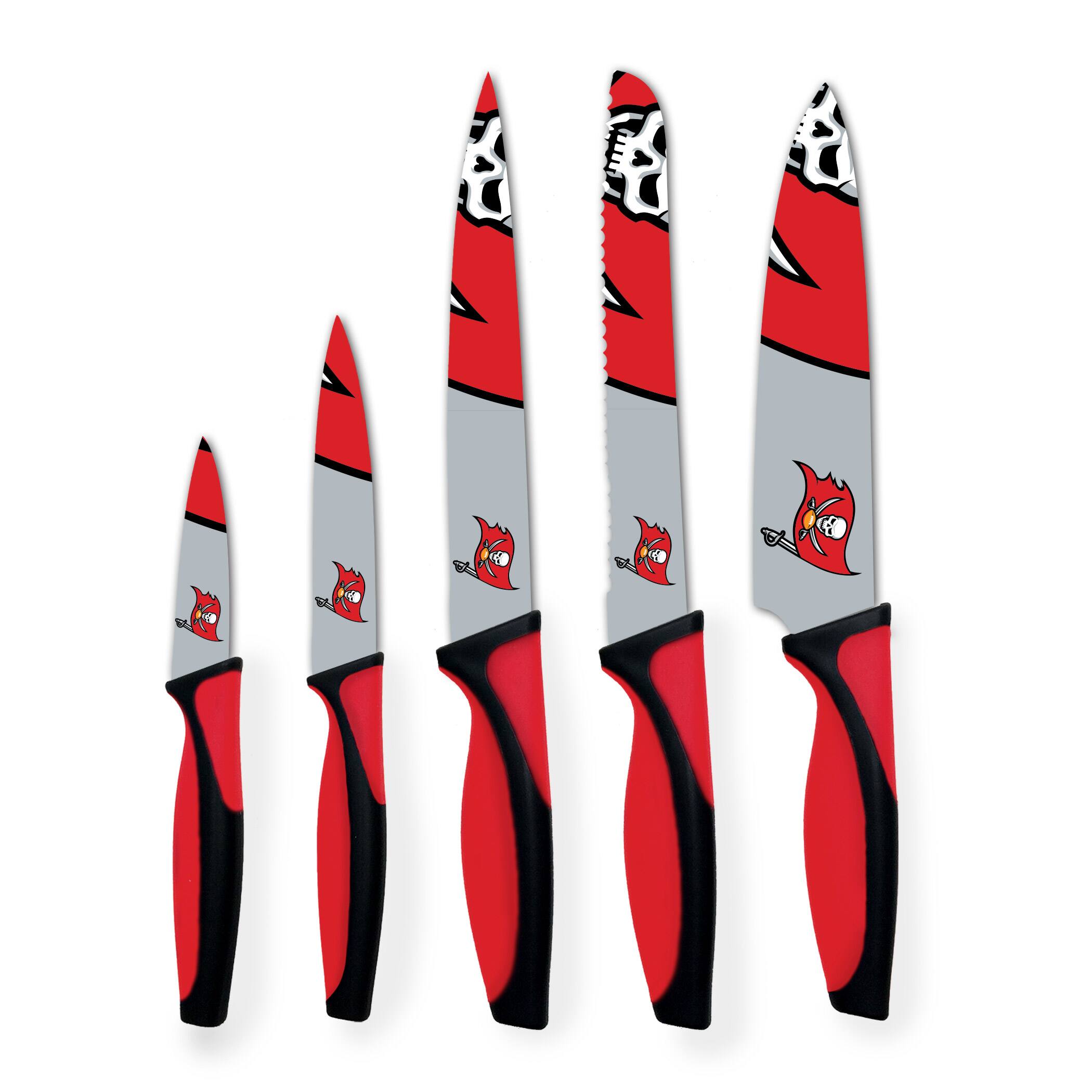Alt View 1. Woodrow - Tampa Bay Buccaneers 5-Piece Stainless Steel Cutlery Knife Set - Multicolor.
