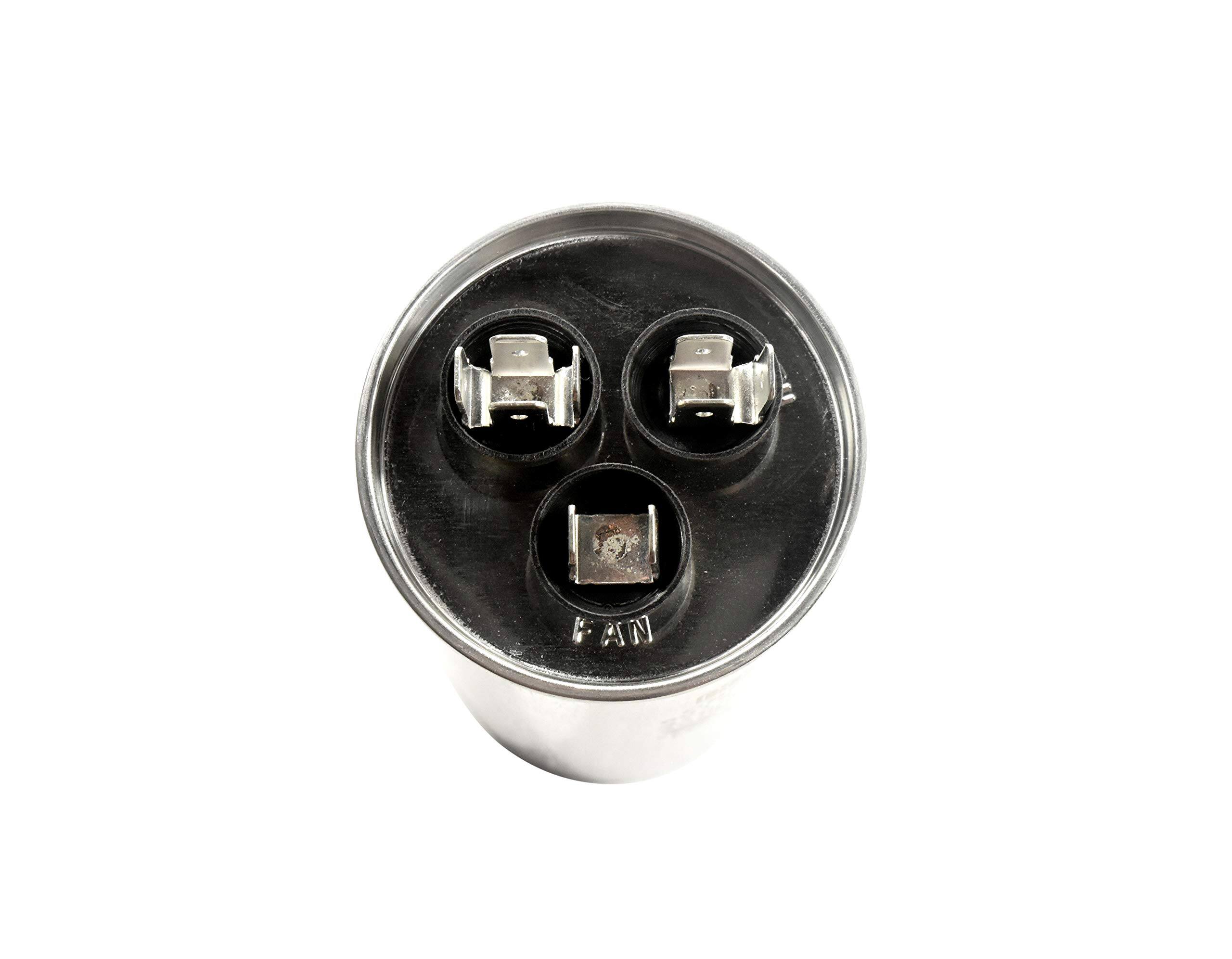 Angle. HQRP - Dual Run Capacitor 60 uF 5 uF 370 V-440 V CBB65 HVAC Motor Start - for Carrier Trane Payne Coleman.