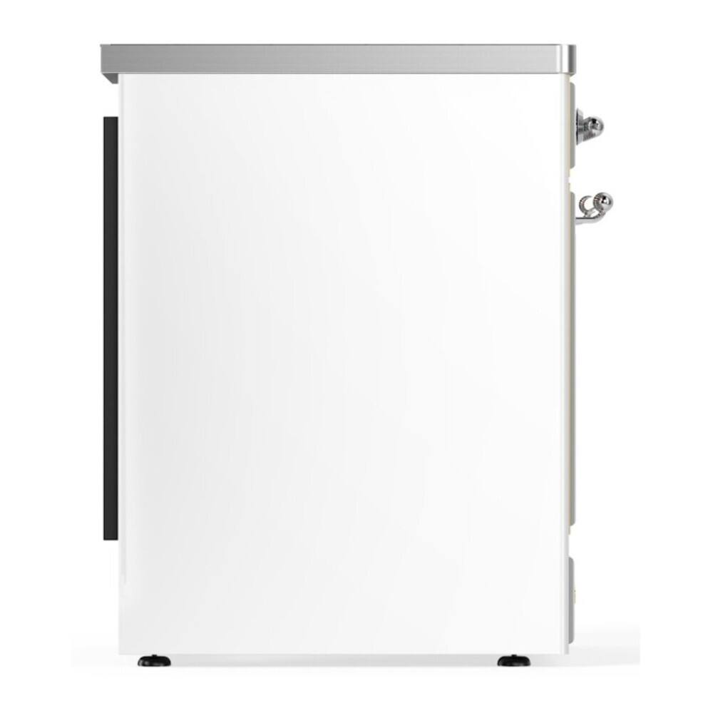 Alt View 6. ILVE - ILVE Majestic II Series  30 in. Induction Range with 4 Induction Elements (Chrome Trim) - White.