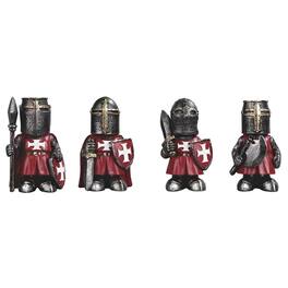 FC Design - 4-PC Set 1.5"H Crusader Squad Figurine Computer Desk Tabletop Decoration - Multi-Color