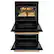 Alt View 2. ZLINE - 30 in. Autograph Double Wall Oven w/ Air Fry in Black Stainless & Gold Handles - Black stainless steel.