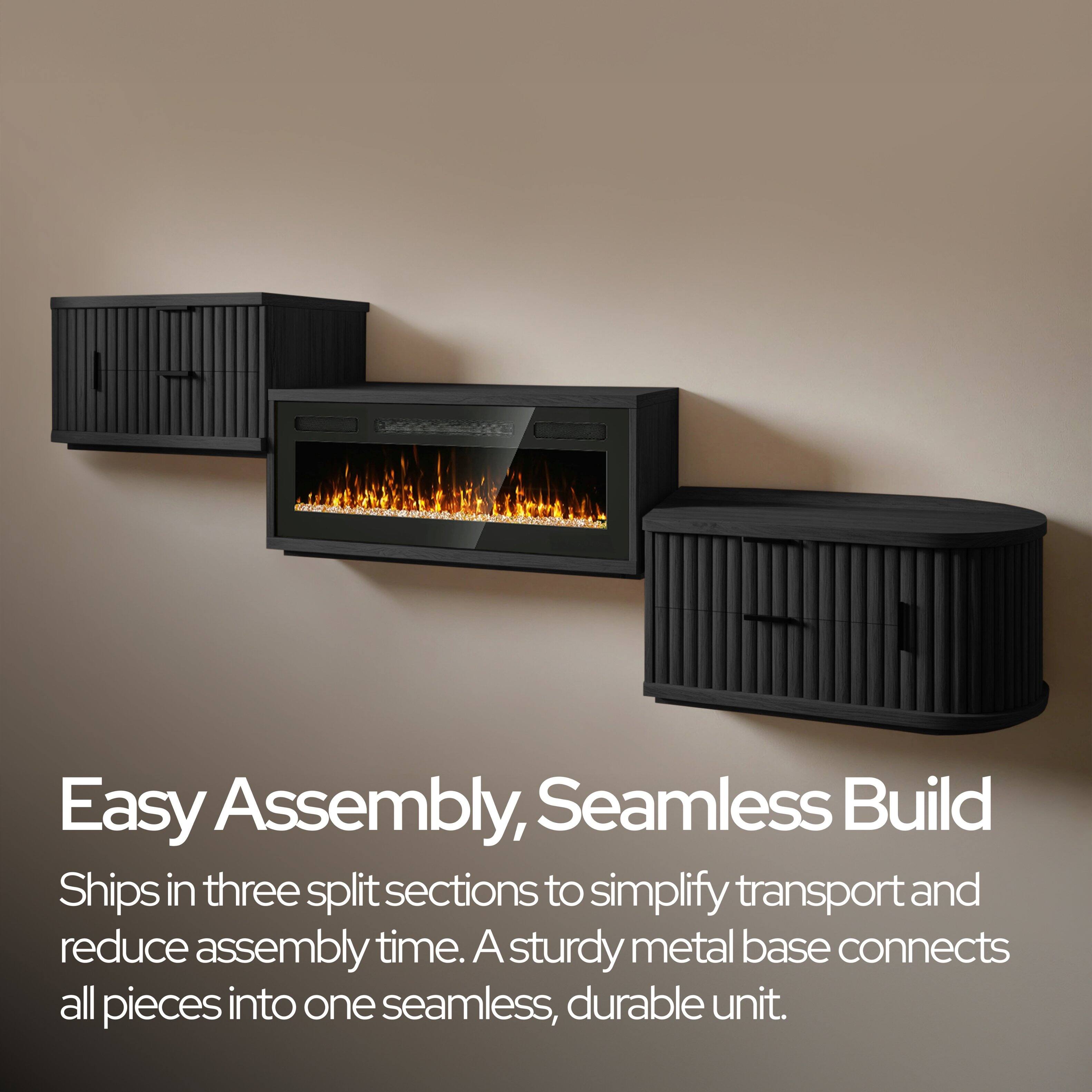 Easy Assembly, Seamless Build  
Ships in three split sections to simplify transport and reduce assembly time. A sturdy metal base connects all pieces into one seamless, durable unit.