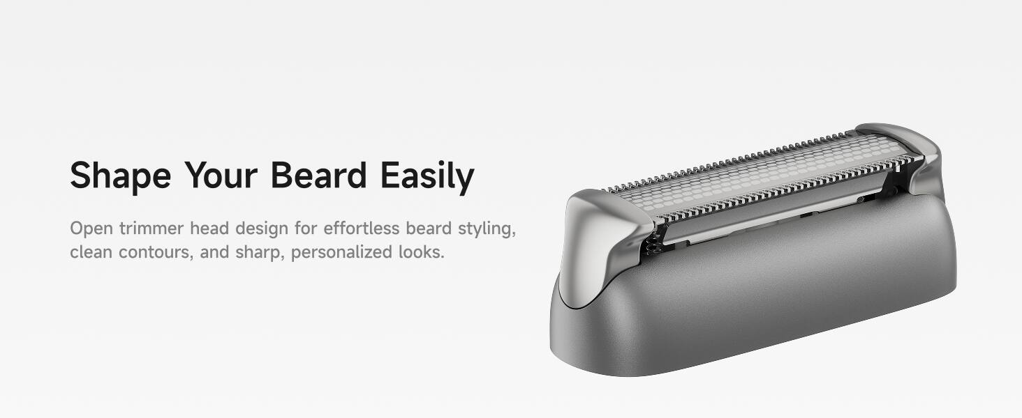 Shape Your Beard Easily

Open trimmer head design for effortless beard styling, clean contours, and sharp, personalized looks.