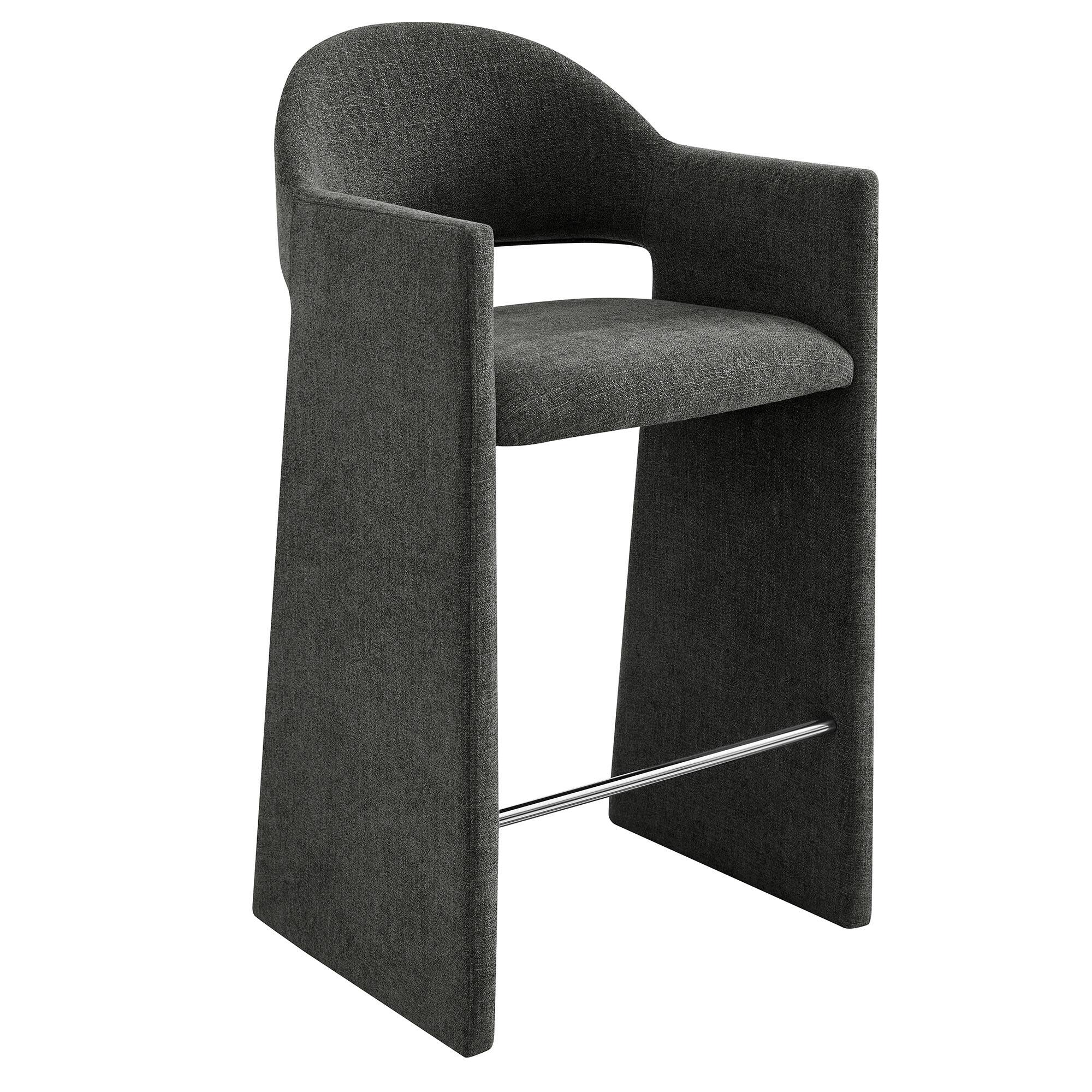 Angle. Modway - Talia 41 Inch 41 Inch Upholstered Fabric Bar Stool by Modway - Charcoal.