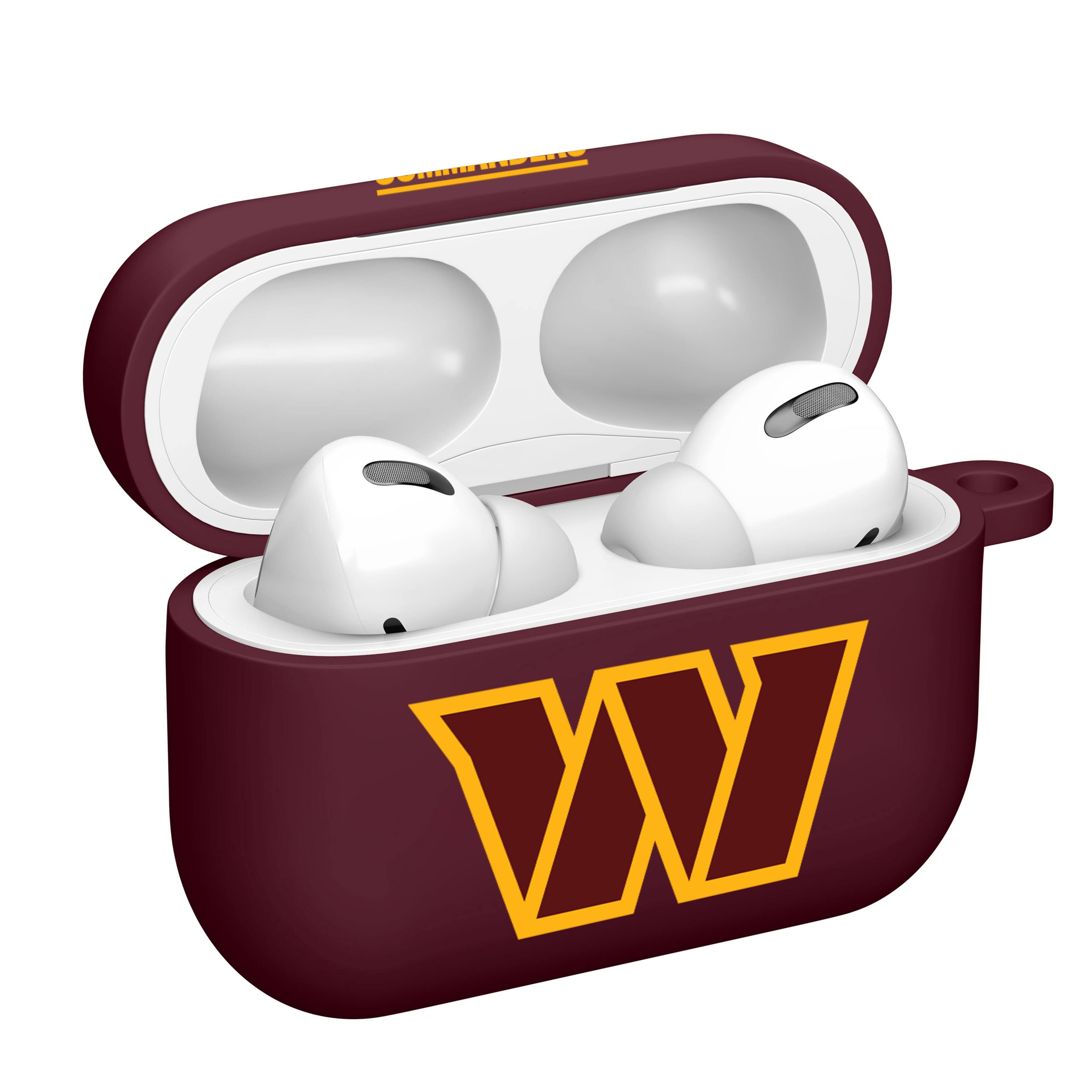 Alt View 1. Artinian - Washington Commanders AirPods Pro Silicone Case Cover - Maroon.