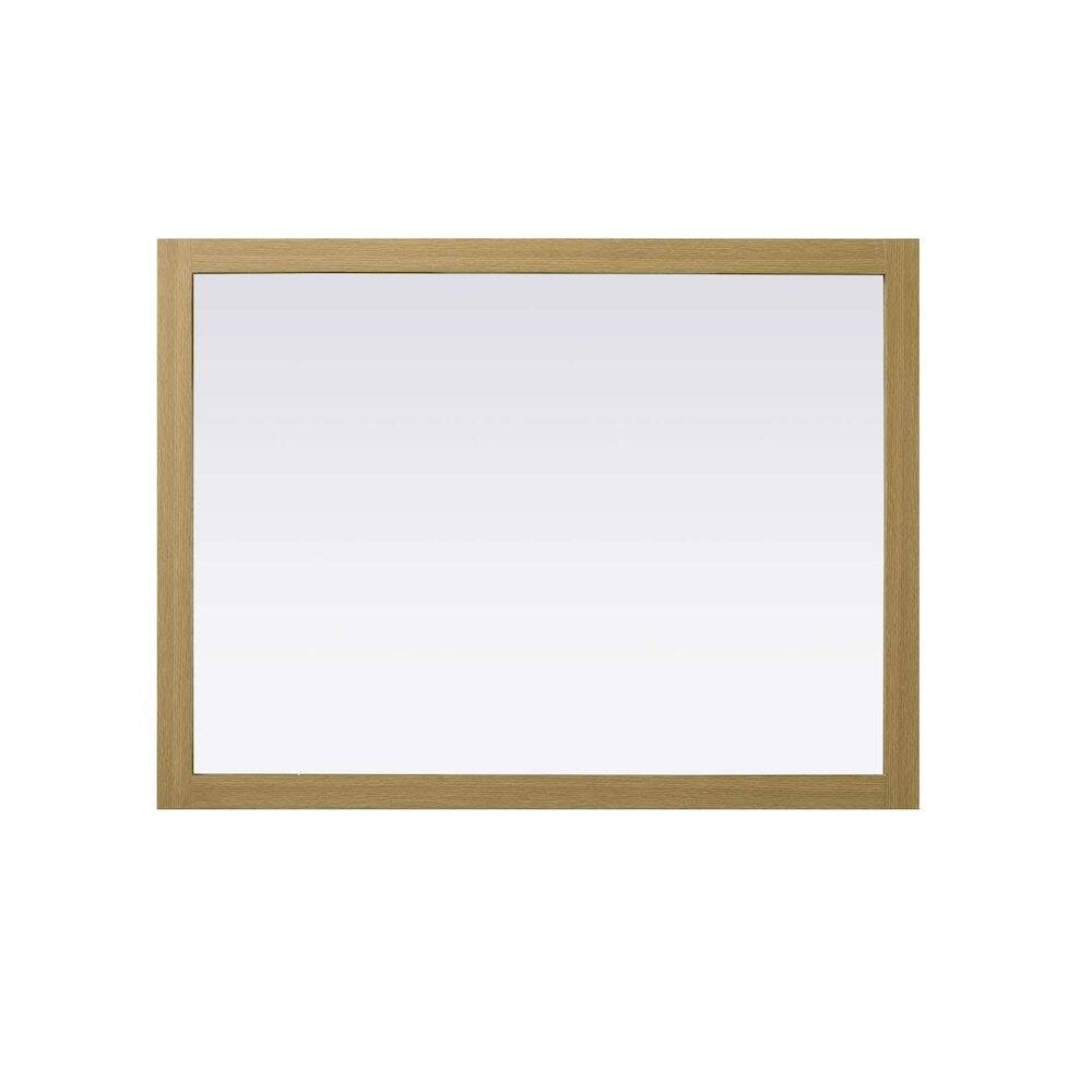Alt View 2. Elegant Kitchen and Bath - Noah Wooden Rectangle Mirror 48 x 36 in Honey Brown - Honey Brown.
