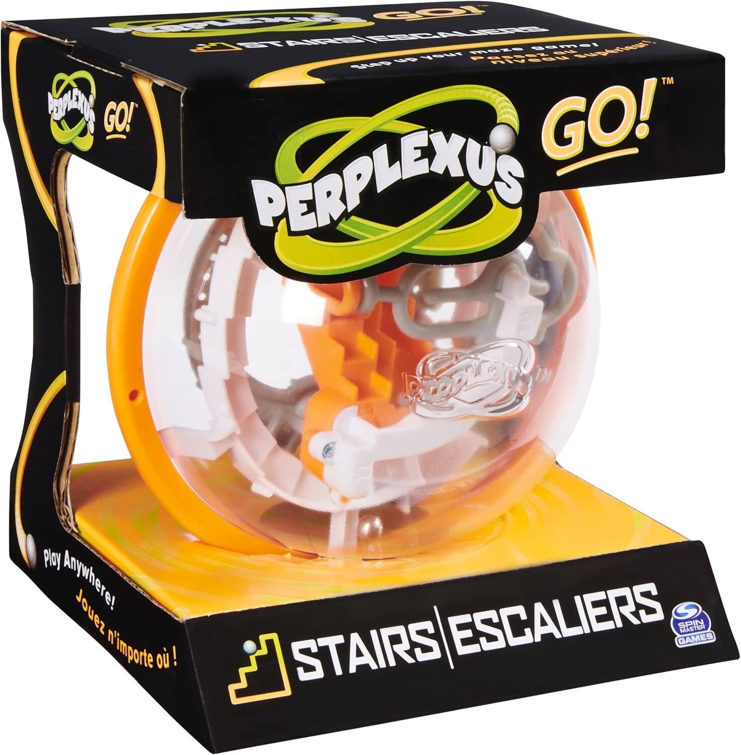 PERPLEXUS GO!  
STAIRS | ESCALIERS  
Play Anywhere!  
Jouez n'importe où !  
SPIN MASTER GAMES