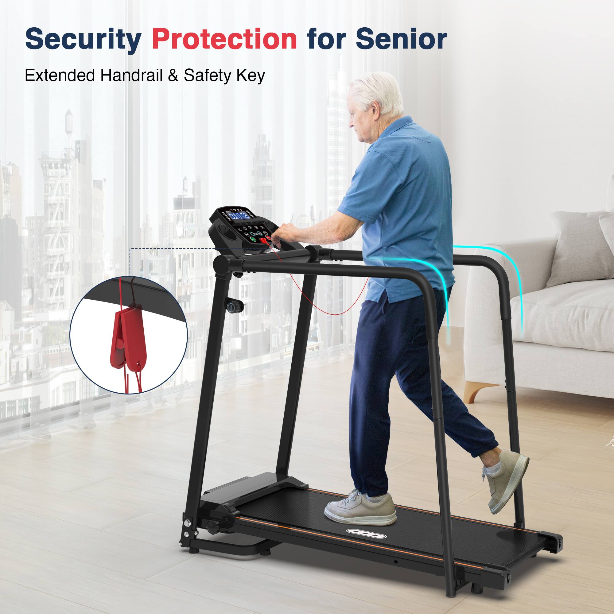 Security Protection for Senior Extended Handrail & Safety Key