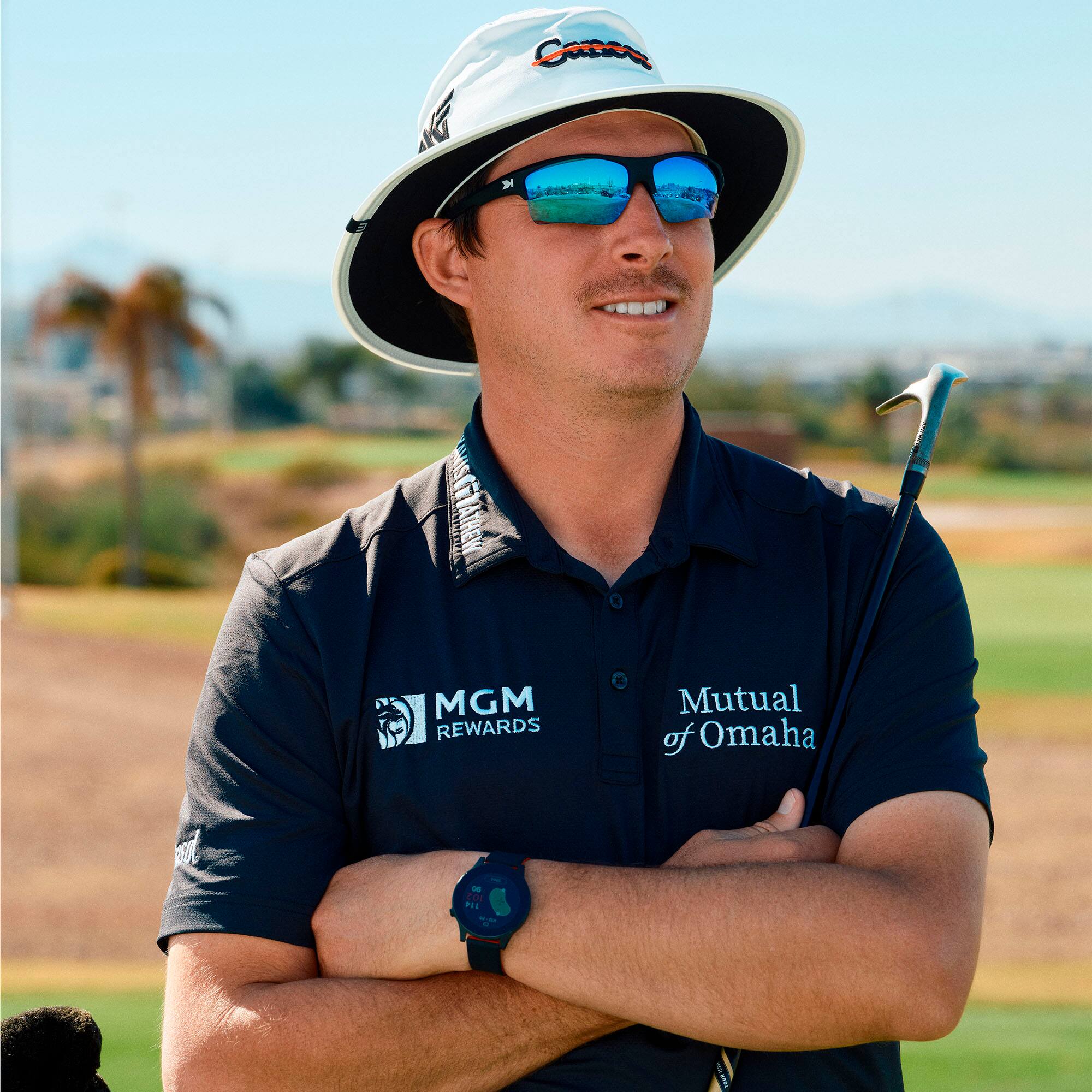 The text on the image reads: "Comm K 3 MGM REWARDS Mutual of Omaha."