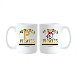 Logo Brands - Pittsburgh Pirates 15oz. Current & Throwback Mug Set - Multicolor