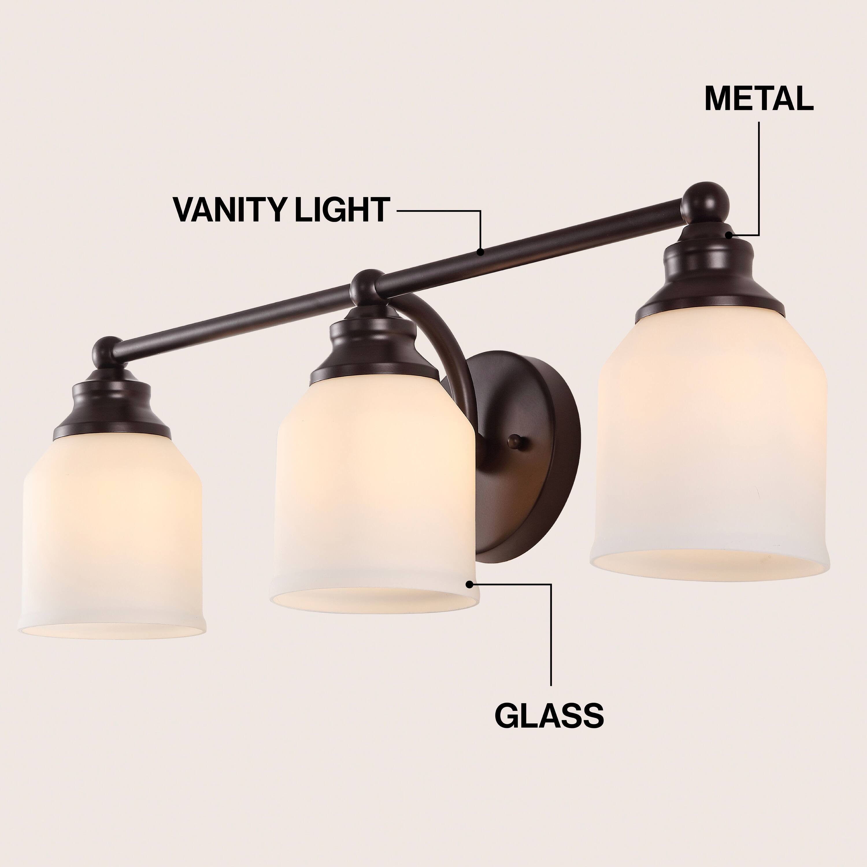 METAL VANITY LIGHT GLASS