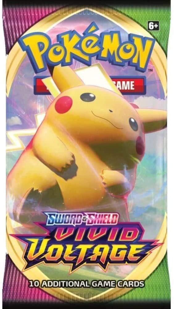 Pokémon Game  
Sword & Shield  
Vivid Voltage  
10 Additional Game Cards  
6+