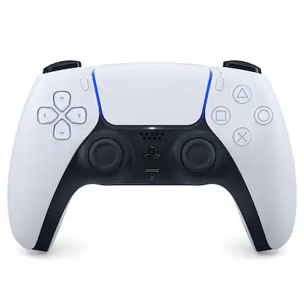 Front. Sony - DualSense Wireless Controller for PlayStation 5 White - White.