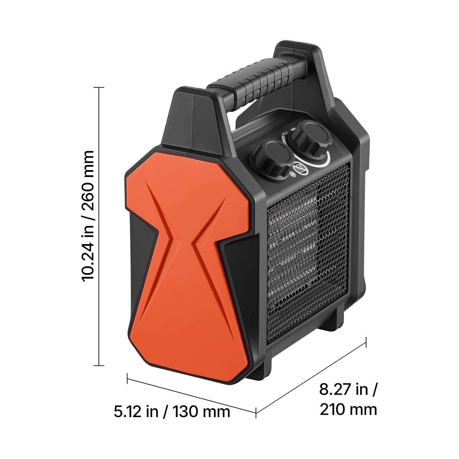 mm 260 / in 10.24  
V  
5.12 in / 130 mm  
8.27 in / 210 mm
