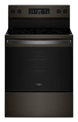 Whirlpool - 5.3 Cu. Ft. Electric Range with Air Cooking Technology - Black Stainless Steel